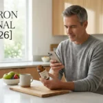 Aliviron Original em destaque em laboratório premium com cápsulas verdes, selo de autenticidade e especialista analisando o suplemento em ambiente profissional.