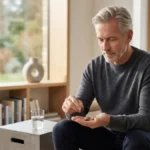 Best Ingredients For Prostate Health scientific wellness editorial image showing natural nutrients, circulation support elements, and healthy aging concepts for men.