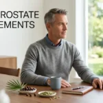 Best Prostate Supplements 2026 article image showing a mature man researching prostate health naturally