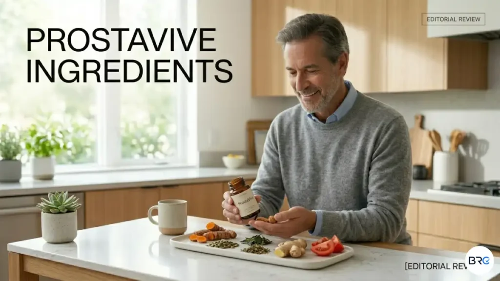 ProstaVive Ingredients scientific analysis showing official ProstaVive bottles in a modern laboratory environment