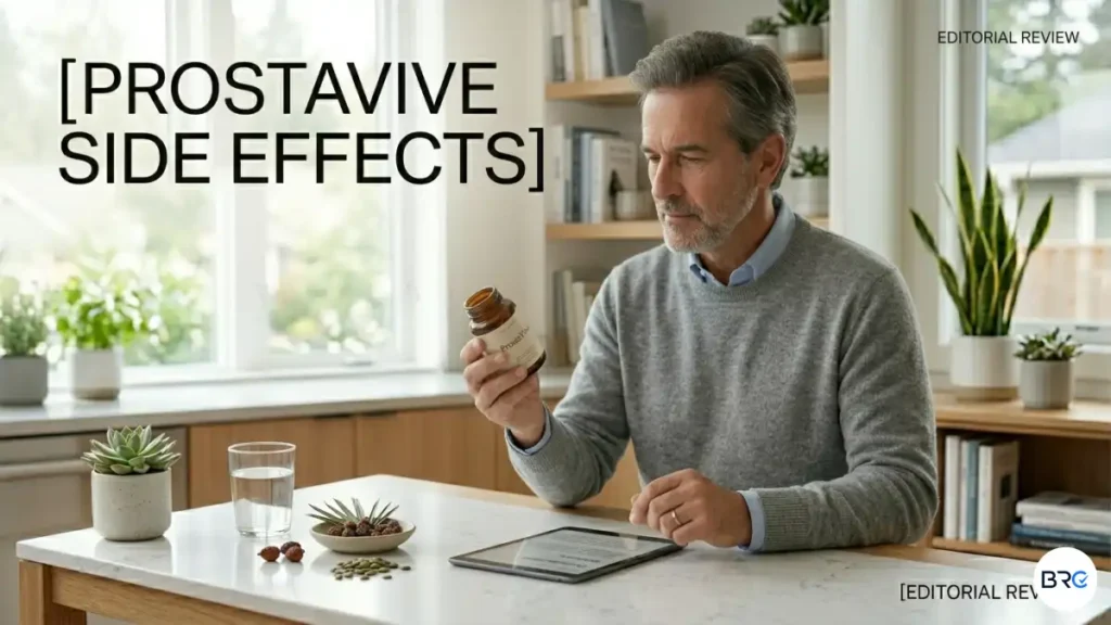 ProstaVive Side Effects medical safety analysis featuring official ProstaVive bottles in a professional healthcare environment