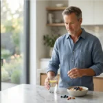 Best Daily Habits For Prostate Health featured image showing a healthy mature man following a wellness-focused daily routine, representing hydration, movement habits, healthy sleep, circulation support, stress reduction, and long-term prostate wellness.