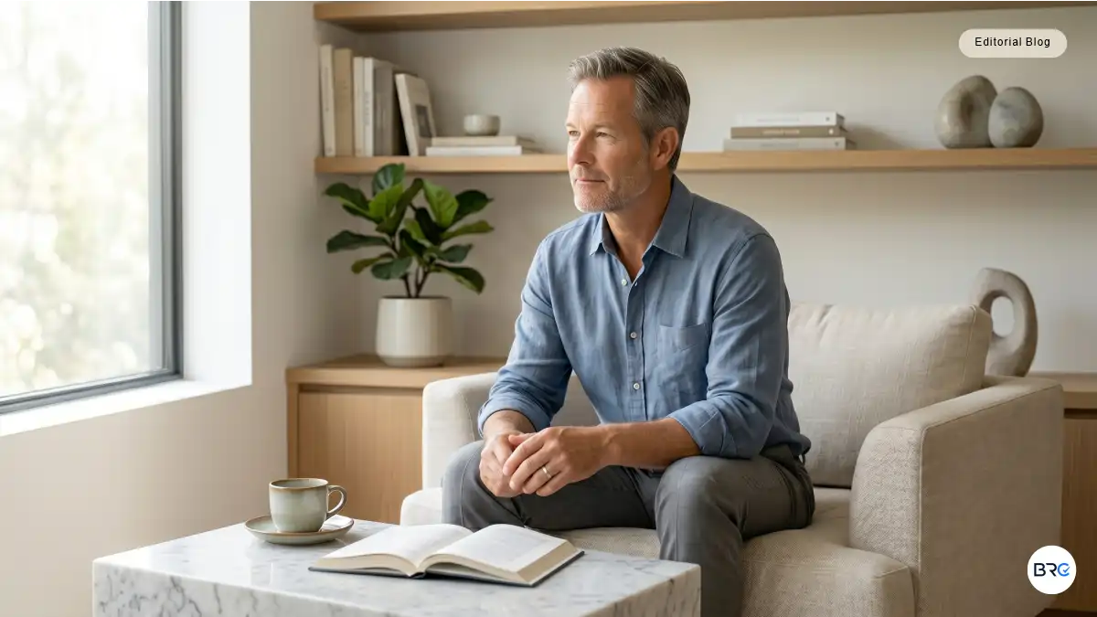 How To Improve Prostate Health Naturally illustrated by a healthy mature man enjoying an active lifestyle outdoors, representing healthy aging, men's wellness, daily wellness habits, and natural prostate wellness support.